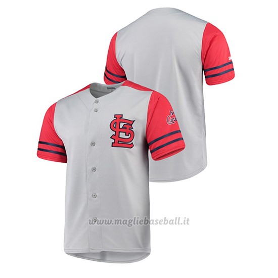 Maglia Baseball Uomo St. Louis Cardinals Button-down Stitches Autentico Grigio